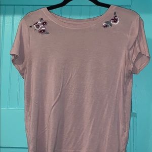 This light pink top with flowers!